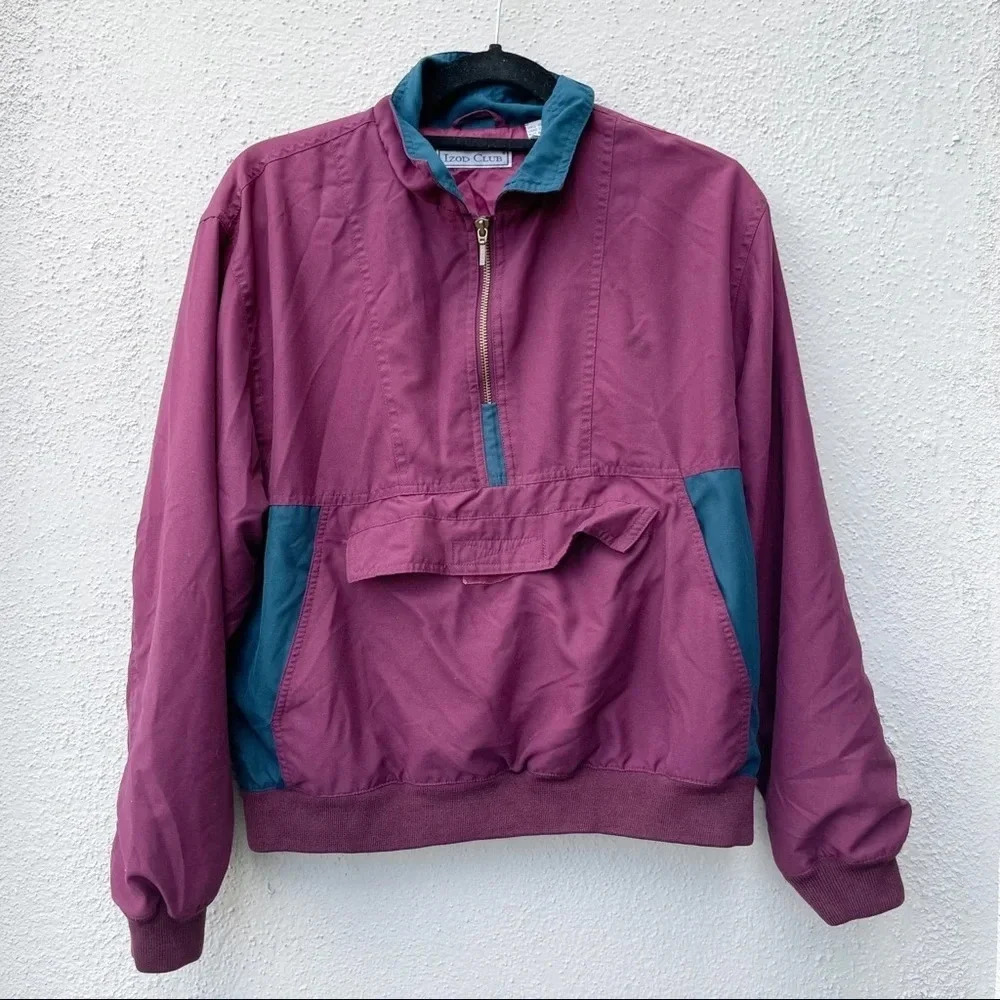 VTG 90's Izod Club half zip pullover jacket